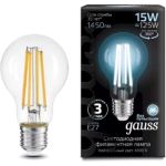 Лампа Gauss Filament А60, 15W, 1450lm, 4100К, Е27, LED, 1/10/40 102902215 (артикул 16761463) – фото 1