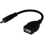 USB кабель REXANT OTG mini USB на USB шнур 0.15M черный 18-1181 (артикул 15906970) – фото 1