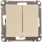 2-клавишный выключатель Schneider Electric ATLASDESIGN 10АХ, БЕЖЕВЫЙ ATN000251 (артикул 16314370) – фото 1