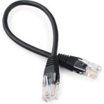 Патч-корд Cablexpert UTP категория 5e, 0.25м, литой, многожильный PP12-0.25M/BK (артикул 15967552) – фото 1