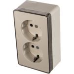 Розетка WERKEL WL15-02-03 двойная с заземлением Gallant белая a036767 (артикул 15777326) – фото 1