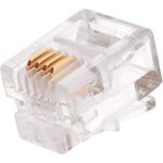Телефонный коннектор NIKOMAX RJ11/6P4C 100шт NMC-RJ64RE06UC1-100 (артикул 15896207) – фото 1