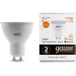 Лампа GAUSS Elementary MR16 11W 850lm 3000K GU10 LED 1/10/100 13611 (артикул 16856941) – фото 1