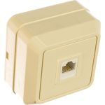 Компьютерная розетка UNIVersal Олимп слоновая кость ivory 1073 (артикул 16174624) – фото 1