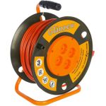 Силовой удлинитель на катушке 4 гн. ПВС 2х2,5 Glanzen EB-50-008 00-00000525 (артикул 15554474) – фото 1