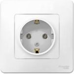 Розетка Schneider Electric BLANCA с заземлением без шторок, БЕЛЫЙ BLNRS001011 (артикул 16313821) – фото 1