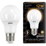 Лампа LED A60 globe 12W E27 3000K Gauss 102502112 (артикул 15629249) – фото 1