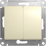 Механизм переключателя Schneider Electric 2-клавишный GLOSSA бежевый SchE GSL000265 (артикул 15425523) – фото 1