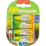 Перезаряжаемые аккумуляторы GP AA 2650 мАч 4 шт 270AAHC3/12CR4 (артикул 15783909) – фото 1