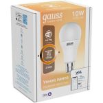 Умная Wi-fi лампочка Gauss, Smart Light DIM E27 А60 10 Вт 2700-6500K, диммируемая, управление голосом/смартфоном 1070112 (артикул 16404232) – фото 1