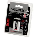Аккумулятор крона Videx 6HR61 300mAh 1BL LSD (перезаряженный, низкий саморазряд) VID-6HR61-300 (артикул 16795567) – фото 1