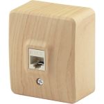 Информационная розетка ЭРА 11320311 Эксперт, RJ45, ОУ, IP20, сосна Б0020732 (артикул 16110355) – фото 1