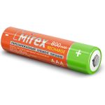 Аккумулятор Mirex, Ni-MH HR03 / AAA 800mAh 1,2V 4 шт ecopack 23702-HR03-08-E4 (артикул 17275416) – фото 1