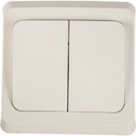 Двухклавишный выключатель Schneider Electric СП Этюд 10А IP20 белый BC10-002B (артикул 15873904) – фото 1