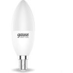 Умная Wi-fi лампочка Gauss, Smart Light RGBW E14 C37 5 Вт 2700-6500K, с изменением цвета, управление голосом/смартфоном 1190112 (артикул 16233554) – фото 1