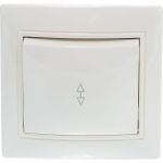 Проходной выключатель, 1 клавиша UNIVersal Севиль слоновая кость ivory Б-С0025 (артикул 15747551) – фото 1