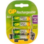 Перезаряжаемые аккумуляторы GP AAA 950 мАч 4 шт 95AAAHC-2DECRC4 (артикул 15783913) – фото 1