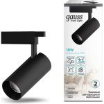 Трековый светильник GAUSS цилиндр 16W 1390lm 4000K 180-240V IP20 65х210мм черный LED 1/40 TR067 (артикул 16856719) – фото 1