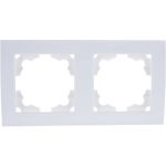 Двухместная горизонтальная рамка, белая UNIVersal Бриллиант 7947465 (артикул 15529320) – фото 1