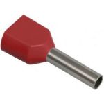 Наконечник IEK НШвИ, 2x0,75-8 мм2, темно-красный, ИЭК, НГИ2, 100 шт, UTE10-D75-100 (артикул 15166965) – фото 1