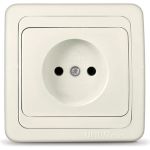 Розетка UNIVersal Валери б/з слоновая кость ivory Б-В0022 (артикул 16174644) – фото 1