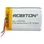 Аккумулятор ROBITON LP503759 3.7В 1200mAh PK1 14064 (артикул 15949042) – фото 1