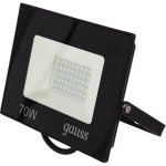 Светодиодный прожектор LED 70W IP65 6500К черный Gauss 613100370 (артикул 15629274) – фото 1