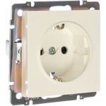 Розетка WERKEL WL01-SKGS-01-IP44 с заземлением и шторками белая a028830 (артикул 15777417) – фото 1
