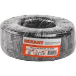 Кабель REXANT UTP 4PR 24AWG, CU, CAT5e, 100 МГц, PE, черный, OUTDOOR, бухта 100 м 01-0045-100 (артикул 16197090) – фото 1