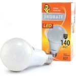 Светодиодная лампа ECOWATT A60 230В 15W 3000K E27 теплый белый свет груша 4606400206118 (артикул 15695318) – фото 1