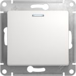 Одноклавишный механизм выключателя Schneider Electric СП GLOSSA 10А IP20 10AX с подсветкой белый GSL000113 (артикул 15873951) – фото 1