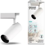 Трековый светильник GAUSS цилиндр 16W 1390lm 4000K 180-240V IP20 65х210мм белый LED 1/40 TR066 (артикул 16856725) – фото 1