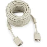 Кабель VGA Premium Cablexpert, 15M/15M, 15м, двойная экранировка, ферритовые кольца, пакет CC-PPVGA-15M (артикул 16205291) – фото 1