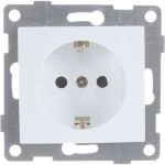 Розетка GUSI ELECTRIC Bravo 1-ой с/з с з/ш, СУ, 16А, 250В, белый С10Р4-001 (артикул 16032656) – фото 1