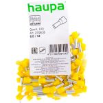 Конечная изолированная гильза HAUPA 6/12 цвет желтый упаковка 100 шт. 270818 (артикул 16630772) – фото 1