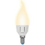 Светодиодная диммируемая лампа Uniel LED-CW37-6W/WW/E14/FR/DIM PLP01WH UL-00000691 (артикул 15931902) – фото 1