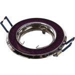 Светильник ЭРА DK18 CH/SH PU декор круглый со стекл крошкой MR16,12V/220V 50W хром/фиолето C0043763 (артикул 15981207) – фото 1
