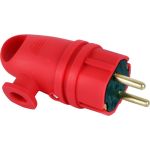 Каучуковая разборная угловая евровилка Volsten Sb2-PZ Red, красная с заземлением модель В16-002 14431 (артикул 20225926) – фото 1