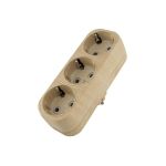 Блок TDM на 3 гнезда 2П З плоский 16А 250B Эко сосна SQ1806-0076 (артикул 16060422) – фото 1