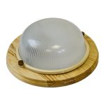 Светильник ЭРА НБО 0360011 Кантри, дерево/стекло, IP54, E27, max 60Вт, D220, КРУГ, ОРЕХ, 8/112 Б0048413 (артикул 16452566) – фото 1