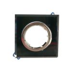 Светильник ЭРА DK8 CH/BK декор стекло квадрат MR16,12V/220V, 50W, хром/черный C0043792 (артикул 15981203) – фото 1