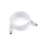 Телевизионный кабель Cablexpert CCV-515-W-3M Coaxial M/F белый 3м (артикул 16206320) – фото 1