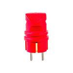 Угловая вилка AY-KA каучук с заземлением 16А IP44 красная 5511201 (артикул 21298330) – фото 1