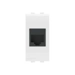 Компьютерная розетка DKC RJ-45 кат.5Е, белая, 1мод. 76654B (артикул 15147403) – фото 1