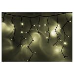 Гирлянда Neon-Night АЙСИКЛ бахрома, 5,6 х 0,9 м, черный каучук, Flashing, IP65, 240 LED тепло-белые 255-256 (артикул 15789433) – фото 1