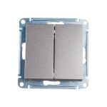2-клавишный переключатель Schneider Electric AtlasDesign Шампань сх.6, 10АХ ATN000565 (артикул 16794349) – фото 1