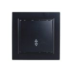 1-клавишный переключатель STEKKER PSW10-9005-03, 250В, 10А, серия Эрна, черный 39619 (артикул 20654632) – фото 1