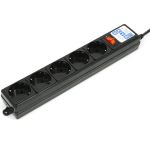 Фильтр-удлинитель Power Cube PC 0,5м 5р, чёрн. 10А/2,2кВт SPG-B-0,5M-BLACK (артикул 15888997) – фото 1