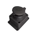 Настенная розетка с заглушкой, каучук TDM 2Р+РЕ 16А 250В IP44 SQ0612-0003 (артикул 15499614) – фото 1