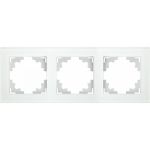 3-местная горизонтальная рамка STEKKER GFR00-7003-01 серия Катрин, белый 39256 (артикул 18962400) – фото 1